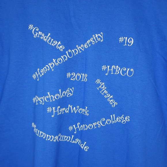 She Didn't Just Dream About It She Worked For It Blue Graphic 2XL T Shirt - Picture 6 of 11